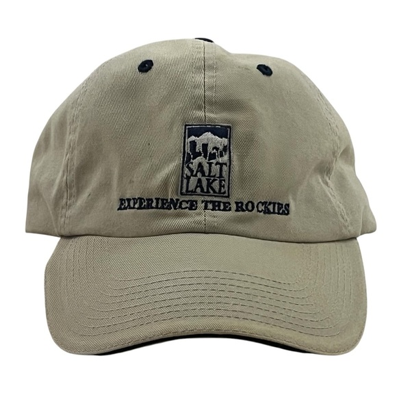 Fahrenheit "Salt Lake Experience the Rockies" Adjustable Beige & Black Ball Cap - Picture 1 of 14